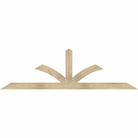 Ekena Millwork Richland Rough Sawn Timber Gable Bracket, Douglas Fir, 84"W x 24"H x 2"D x 4"F, 7/12 Pitch GBW084X24X0204RIC00RDF